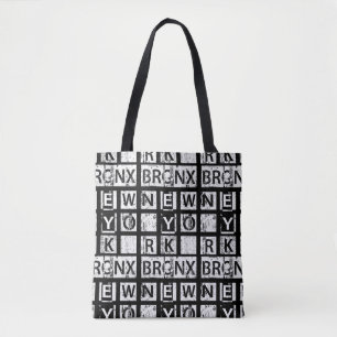 Bronx New York Grunge Typography Tote Bag