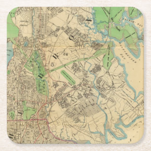 Bronx, New York Square Paper Coaster