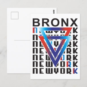 Bronx NYC: Geometric Grit & Urban Strength Postcard