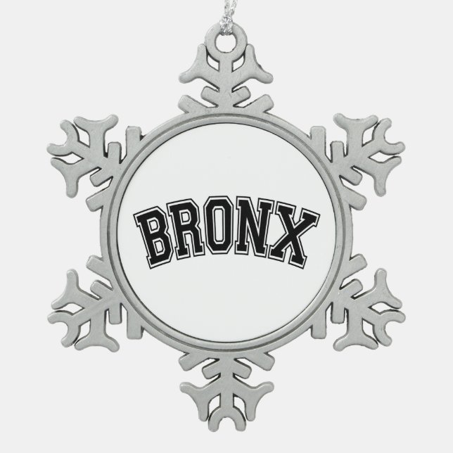 BRONX SNOWFLAKE PEWTER CHRISTMAS ORNAMENT (Front)