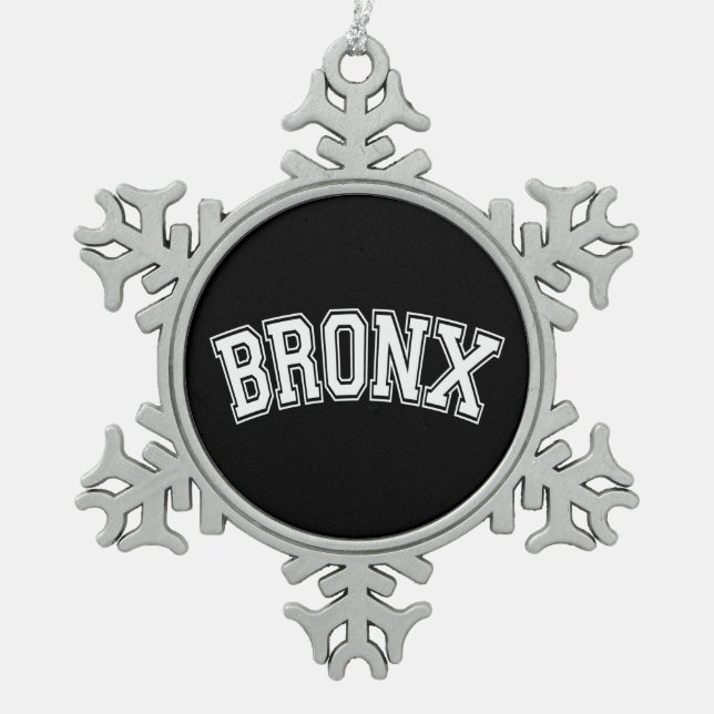 BRONX SNOWFLAKE PEWTER CHRISTMAS ORNAMENT (Front)