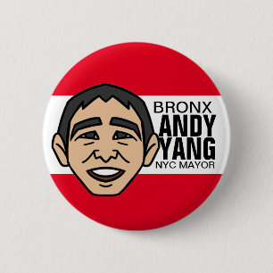 Bronx wants Yang 2021 2 Inch Round Button