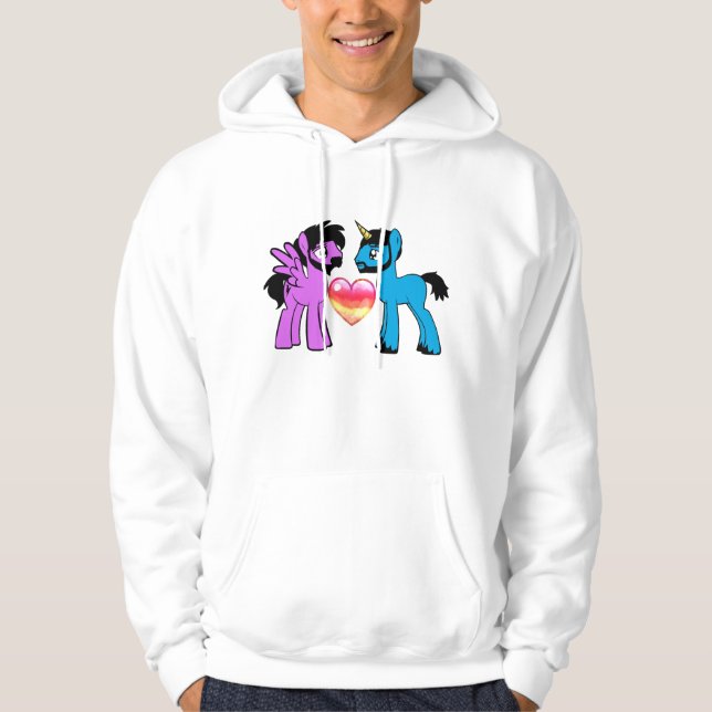 Brony Love sweat - shirt à capuche taille homme (Devant)