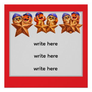 Bronze achievement poster, customisable star rewar poster