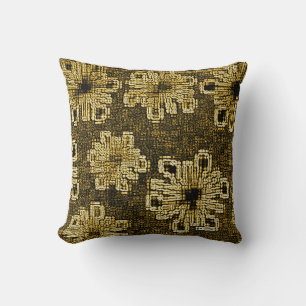 Bronze Against Brown Throw Pillow