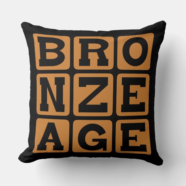 Bronze Age, Era of Human Innovation Throw Pillow (Front)