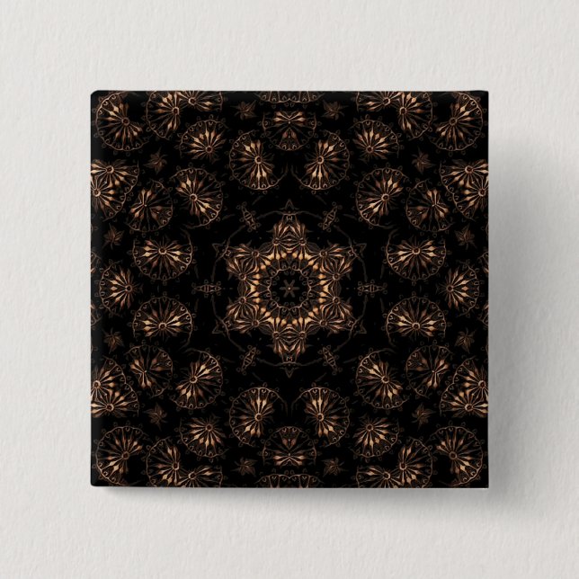 Bronze Age Mandala  2 Inch Square Button (Front)