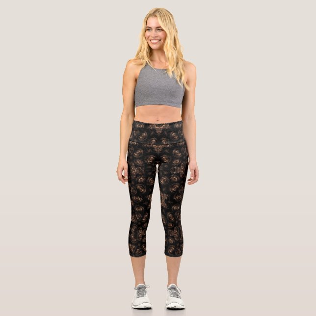 Bronze Age Mandala  Capri Leggings (Front)