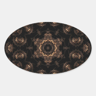 Bronze Age Mandala Oval Sticker