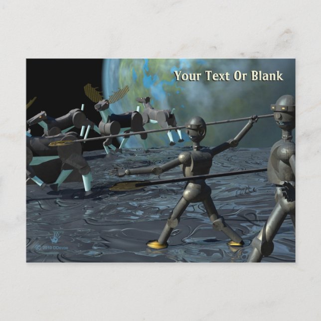 Bronze Age Robots Postcard (Front)