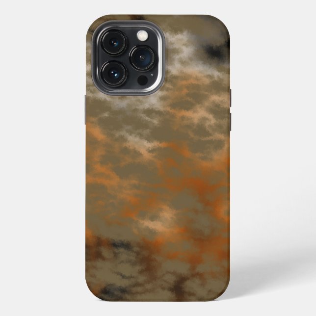 Bronze and Copper Marble Abstract iPhone Case (Back)