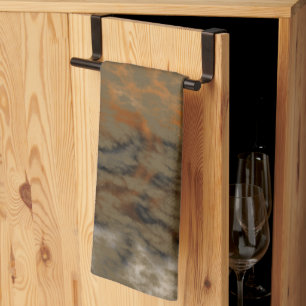 Bronze and Copper Marble Abstract Kitchen Towel