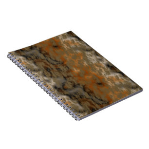 Bronze and Copper Marble Abstract Notebook
