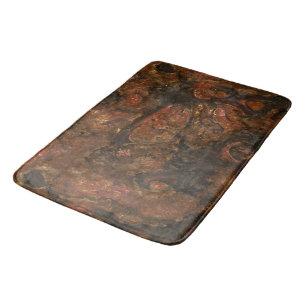 Bronze and Pink Stone Abstract Bath Mat