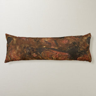 Bronze and Pink Stone Abstract Body Pillow
