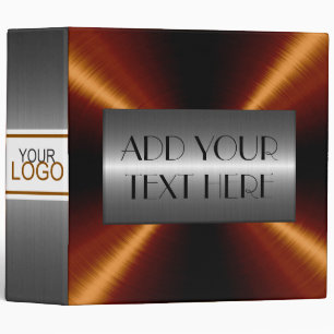 Bronze and Silver Stainless Steel Metal #12 Binder