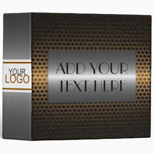 Bronze and Silver Stainless Steel Metal #4 Binder
