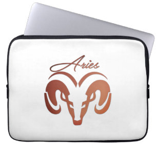 Bronze Aries the Ram Zodiac Laptop Sleeve