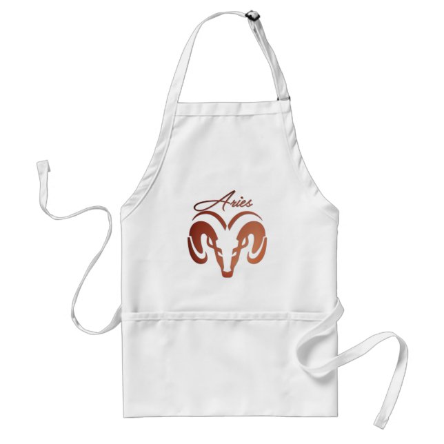 Bronze Aries the Ram Zodiac Standard Apron (Front)