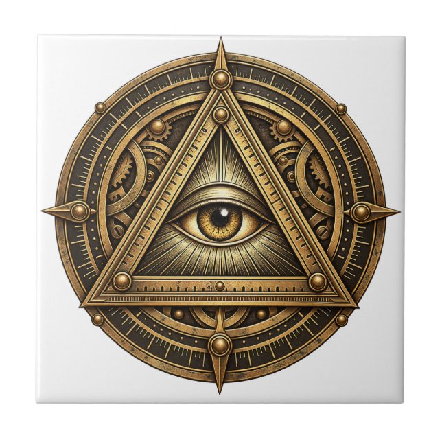 Bronze Astrolabe Eye Tile (Front)