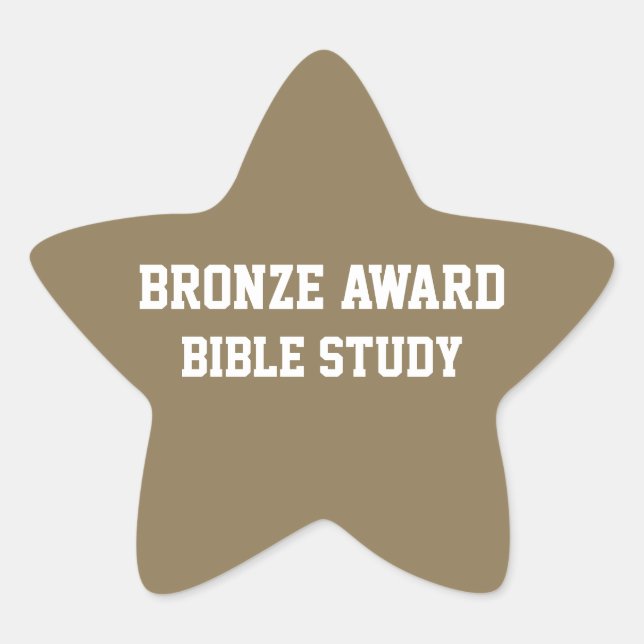 BRONZE Award Bible study Sticker (Front)