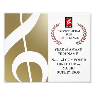 Bronze Award Certificate Photo Print