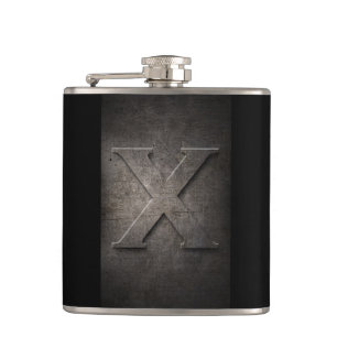 Bronze Black Metal X Monogram Flask
