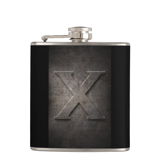 Bronze Black Metal X Monogram Flask (Front)