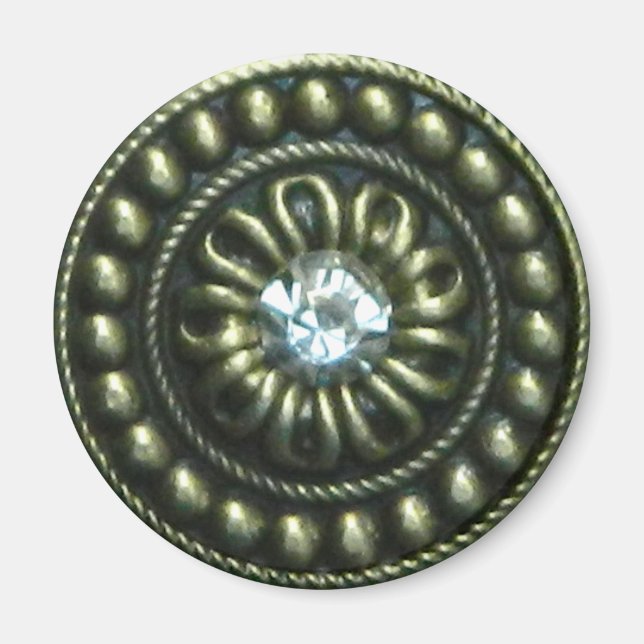 Bronze brooch with gem magnet (Front)