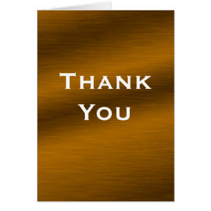 Bronze brossé Carte de remerciements