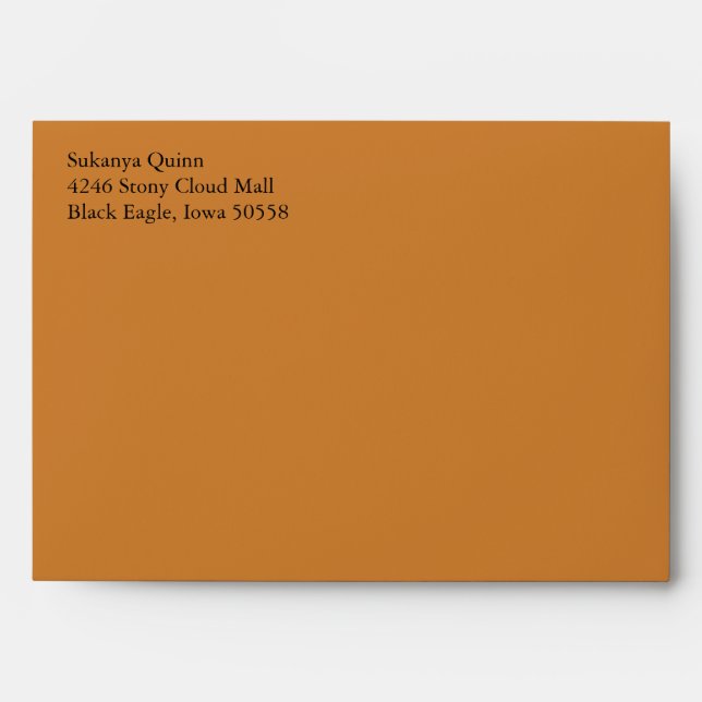 Bronze Brown A7 5x7 Enveloppes préadressées person (Devant)