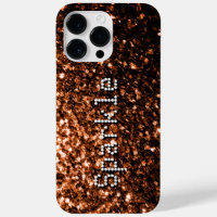 Bronze brown copper faux glitters sparkles Text