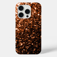 Bronze brown faux glitter sparkles