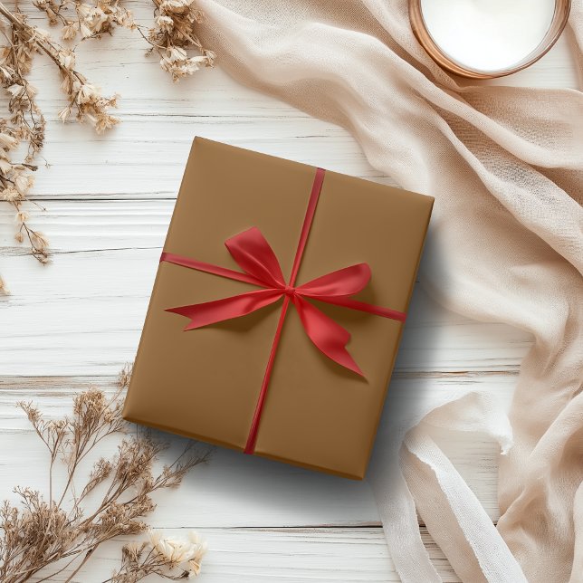 Bronze Brown Solid Colour | Classic | Elegant Wrapping Paper (Creator Uploaded)
