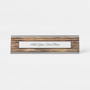 Bronze Brown Spray Paint Golden Horizontal Desk Name Plate
