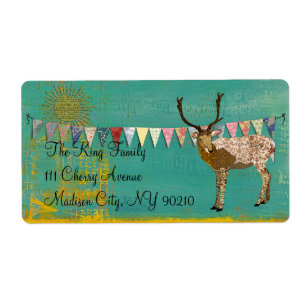 Bronze Buck Sunshine Teal  Label