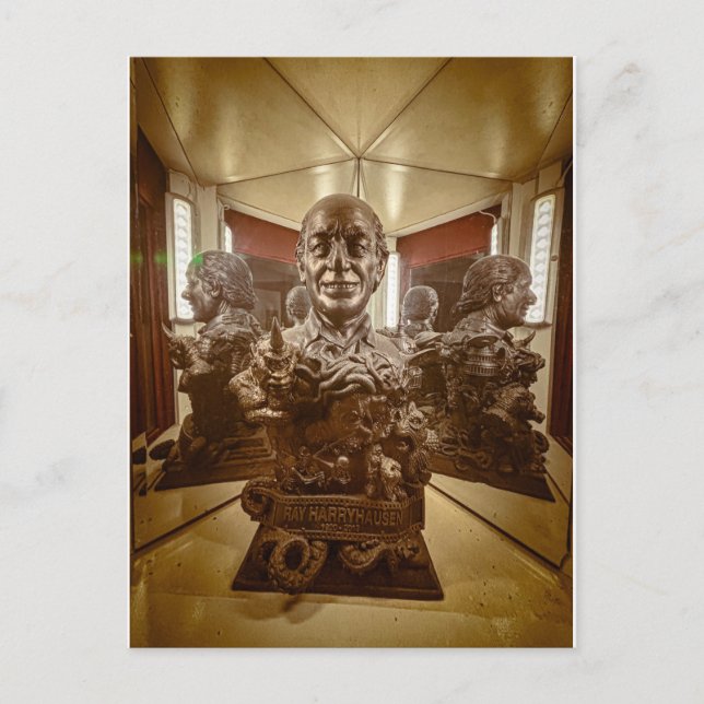 Bronze Bust Historic Figure Postcard (Front)
