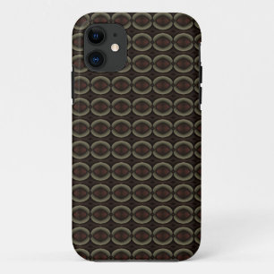 bronze circles pattern iphone case