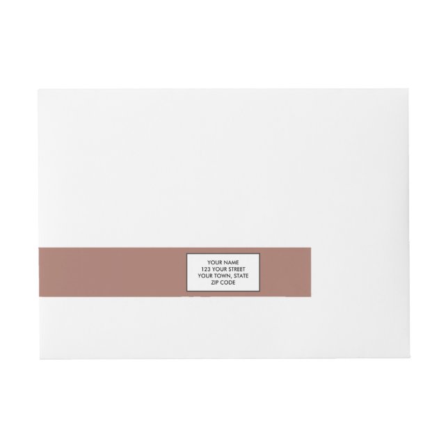Bronze Classic Coloured Wraparound Address Label (Front)