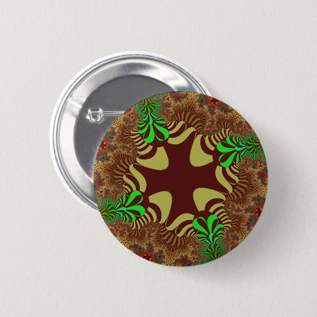 Bronze Cross 2 Inch Round Button (Front & Back)