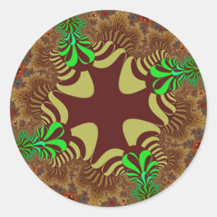 Bronze Cross Classic Round Sticker