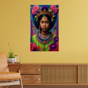 Bronze crown Asian princess Poster