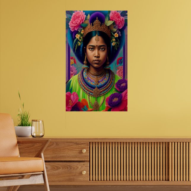 Bronze crown Asian princess Poster (Living Room 2)