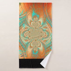 Bronze de cuivre et Motif Abstrait Aqua