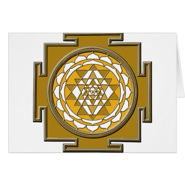 Bronze de Sri Yantra (Devant horizontal)