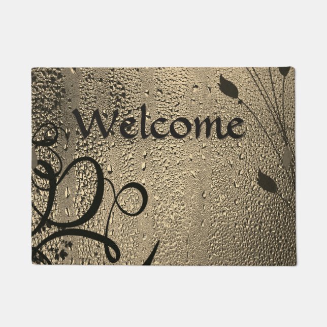Bronze Dew Drops Welcome Doormat (Front)