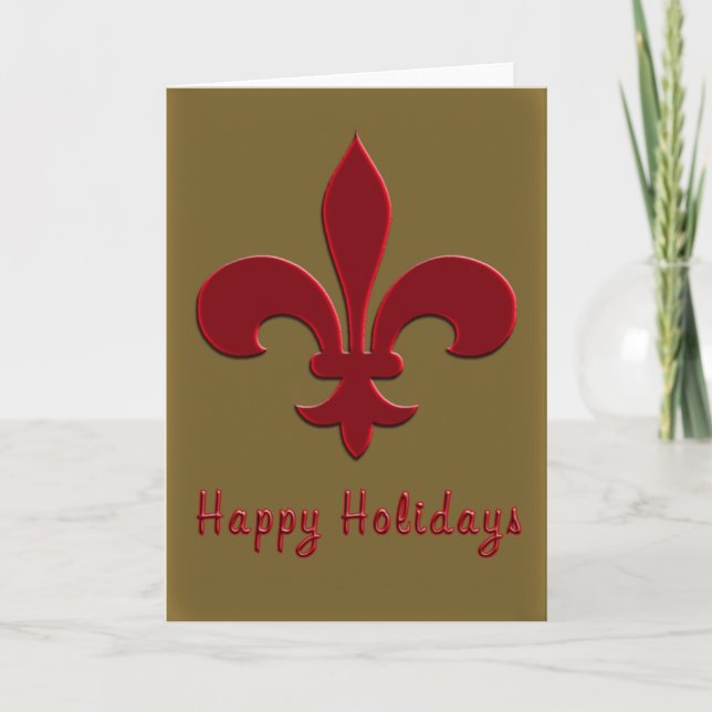 Bronze et carte de fin de année de Deep-red Fleur (Devant)