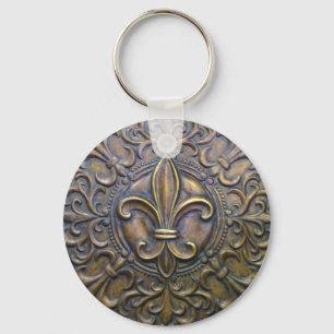 Bronze Fleur D' Lis Keychain