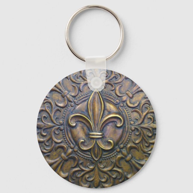 Bronze Fleur D' Lis Keychain (Front)