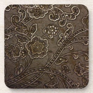 Bronze Floral Relief Coaster